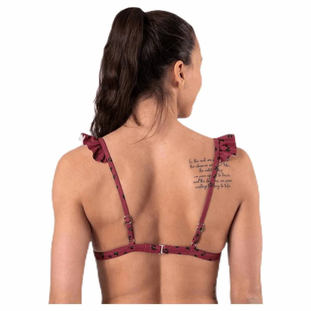 Wikolia Frill Top Patterned/Red*Waikani Beachwear Outlet