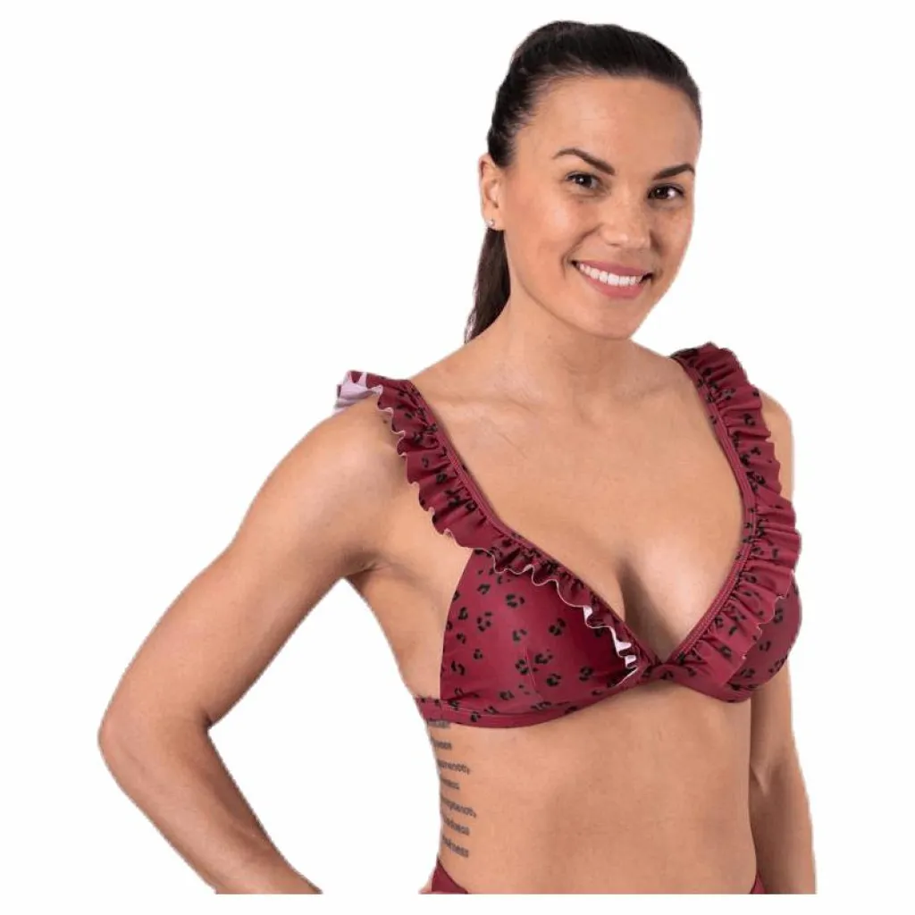 Wikolia Frill Top Patterned/Red*Waikani Beachwear Outlet