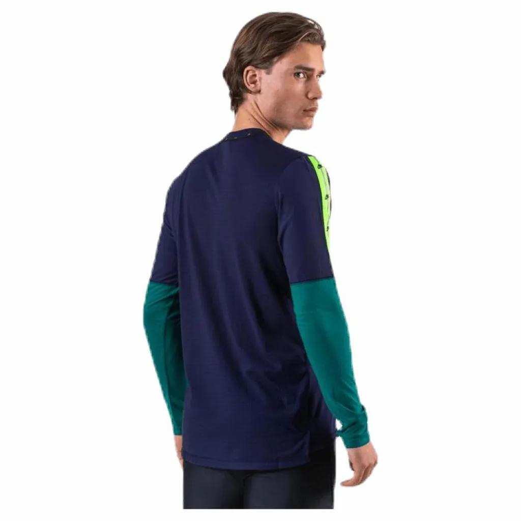 Nike Wild Run Top LS Blue/Green Svart Outlet