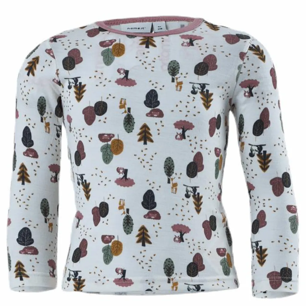 Name It Willit Wool Ls Top White Vit Outlet