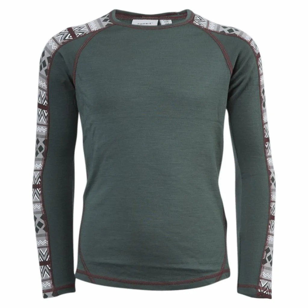 Name It Willto Wool Ls Top Grey Grå New