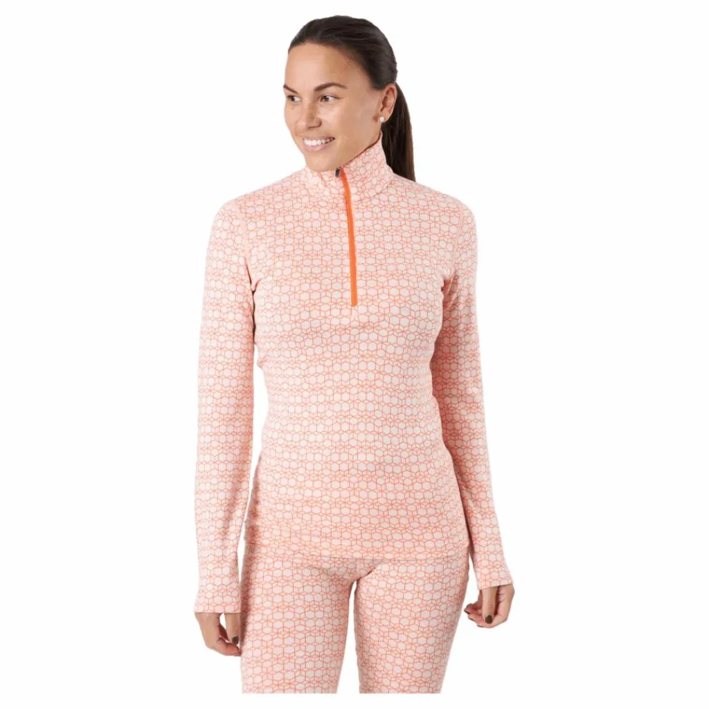 Icebreaker Women 250 Vertex Ls Half Zip A Snow/flash/j Rosa Clearance