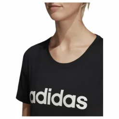 adidas Women D2M Logo T-Shirt Black / Grey Six Svart Online