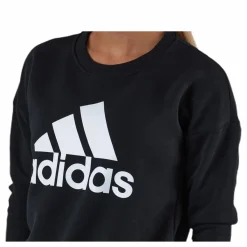 Womens Badge Of Sport Crew Sweatshirt Black*adidas New
