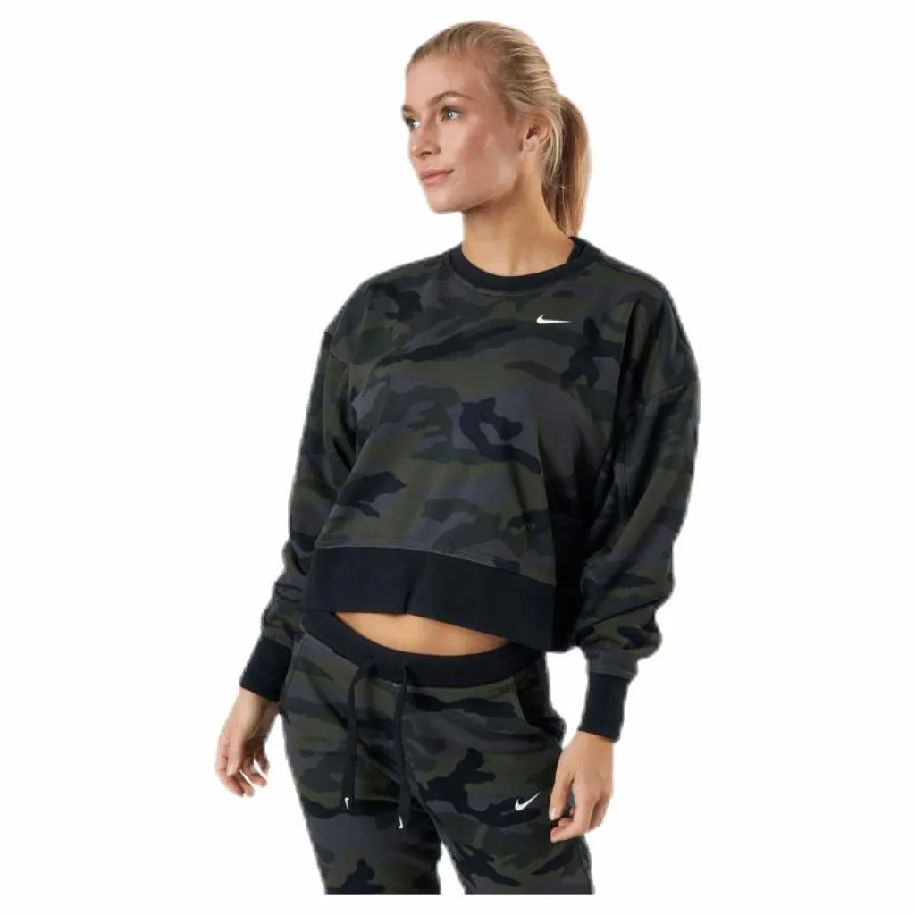 Nike Women'S Dri-Fit Get Fit Training Crew Thunder Grey/White Grön Sale