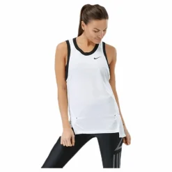 Nike Women's Elite Tank Vit och Svart Clearance