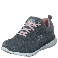 Skechers Womens Flex Appeal 3.0 - Jer's Gylp Gray Light Pink Grå Best