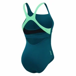 Womens Flex Band Swimsuit With Blue/green*Speedo Discount
