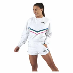 Nike Womens Nsw Heritage Crew Birch Heather/Black Vit New