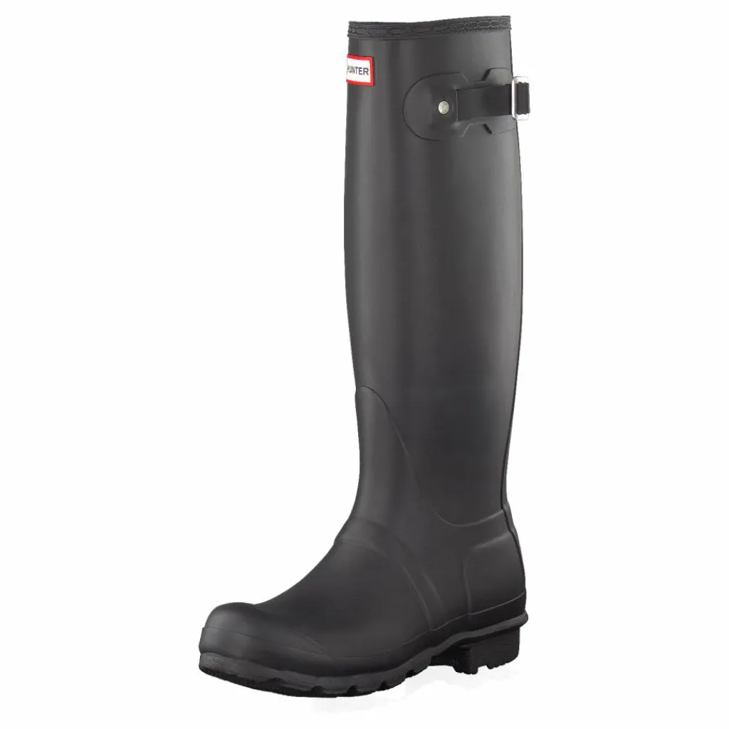 Hunter Women's Original Tall Black Svart och Grå Sale