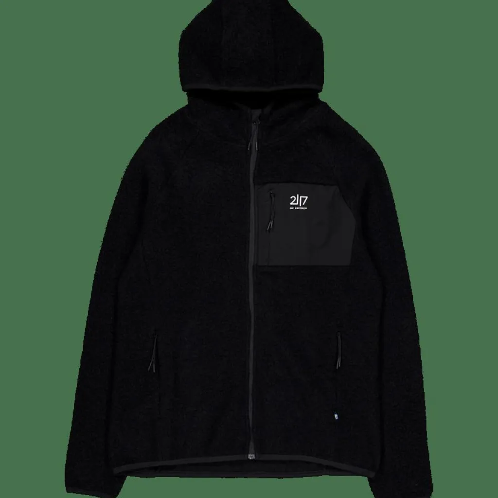 2117 of Sweden Women’S Wool Pile Hoodie Skord Black Best