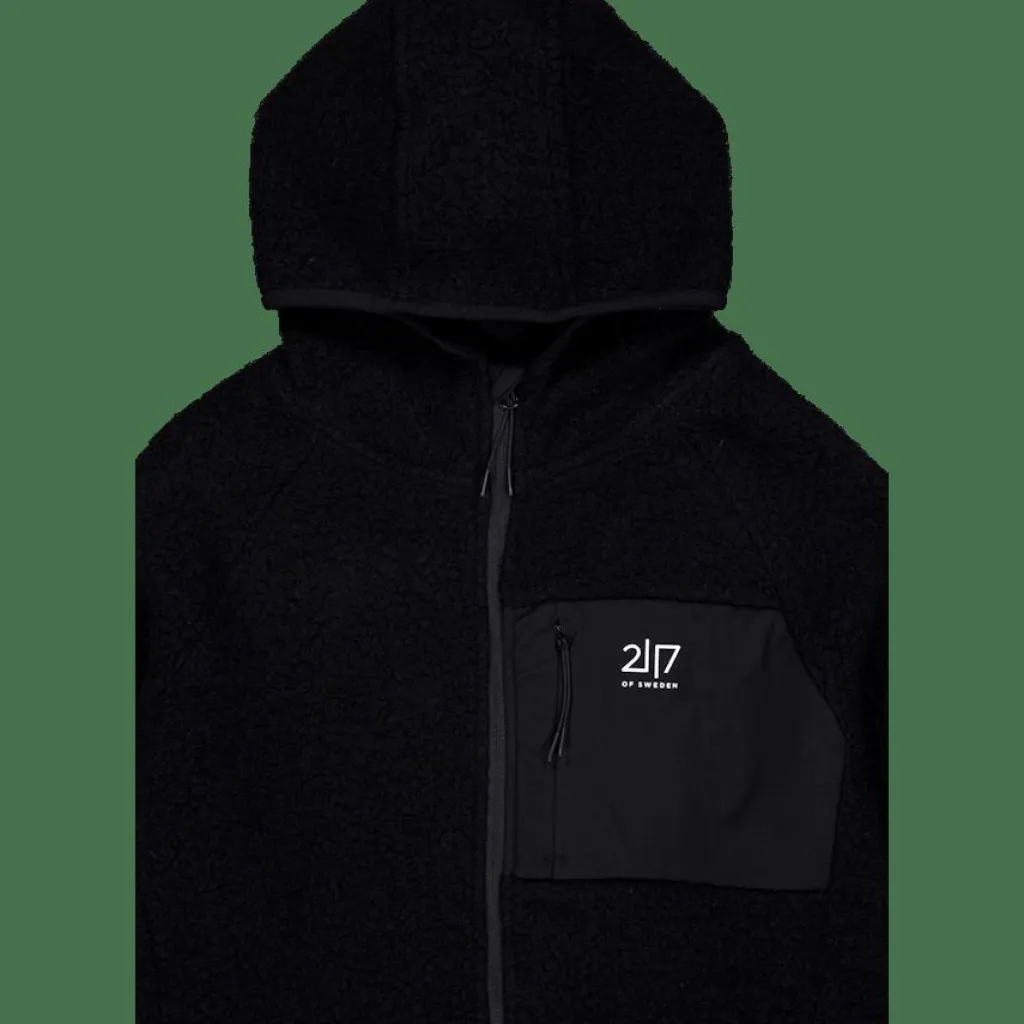 2117 of Sweden Women’S Wool Pile Hoodie Skord Black Best