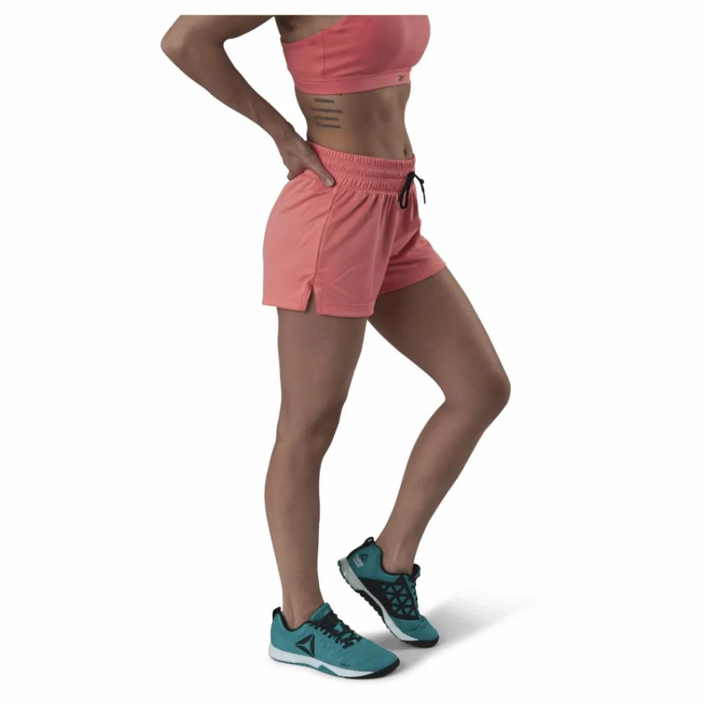 Reebok Wor Knit Poly Short Pink Rosa Discount