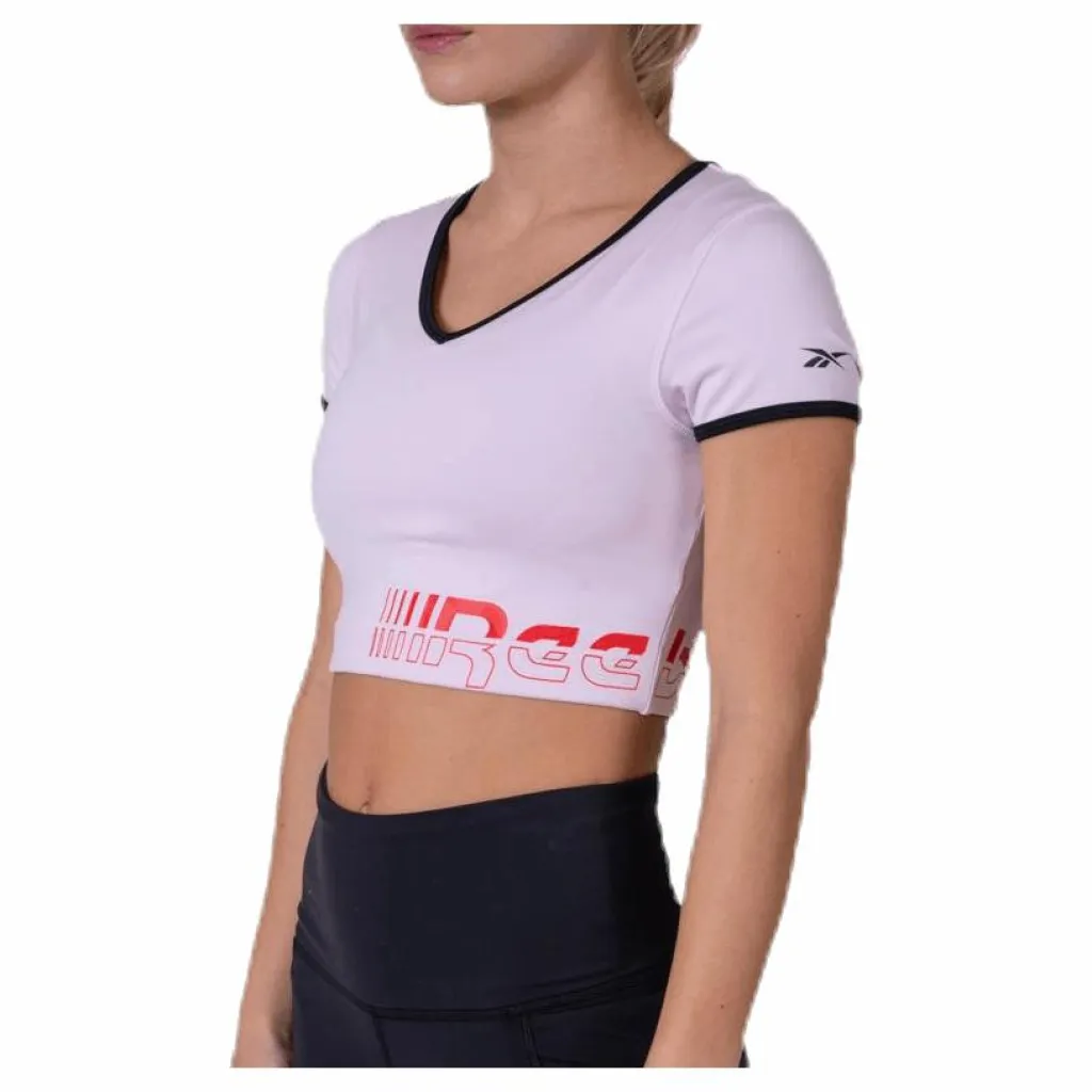 Reebok Wor Myt Bralette Tee White Lila New