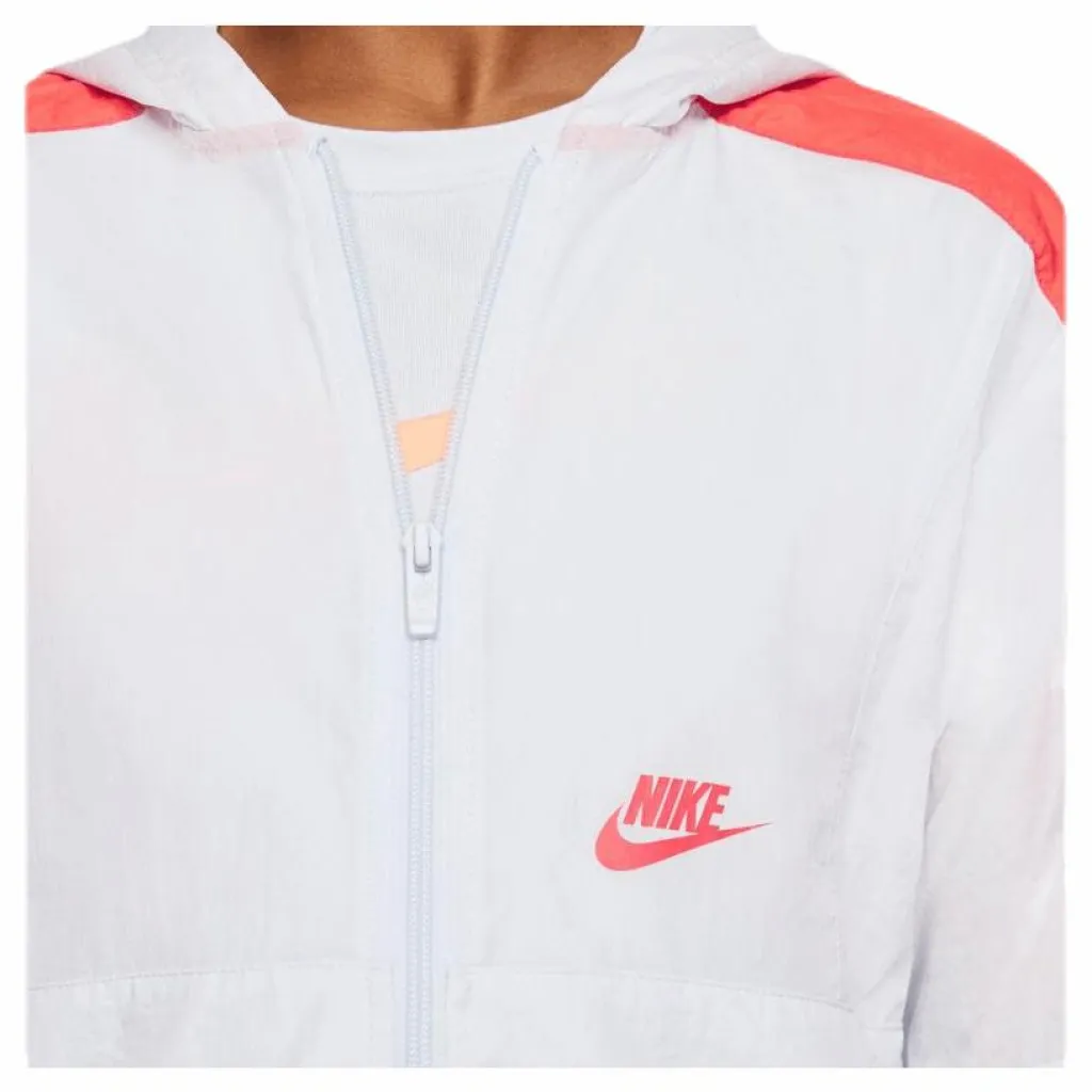 Nike Woven Front Zip Training Junior Grey Vit Clearance