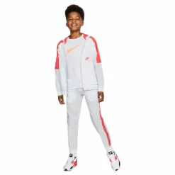 Nike Woven Front Zip Training Junior Grey Vit Clearance
