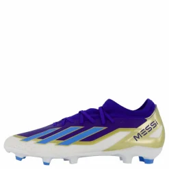 adidas X Crazyfast Messi League Firm Ground Boots Lucid Blue / Blue Burst / Cloud White Blå och Vit Clearance