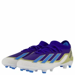 adidas X Crazyfast Messi League Firm Ground Boots Lucid Blue / Blue Burst / Cloud White Blå och Vit Clearance