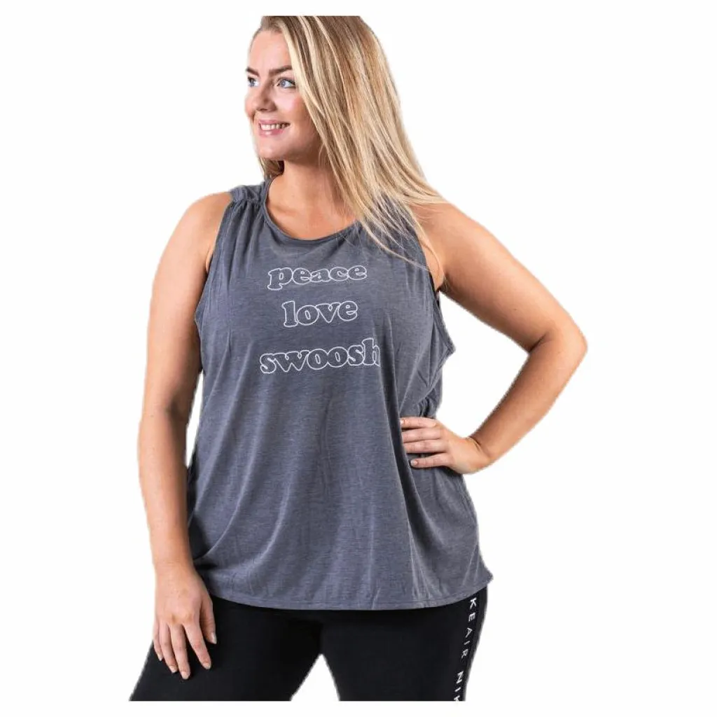 Nike Yoga Collection Tank GRX Plus White/Black Grå