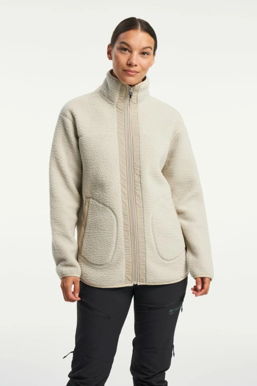 Tenson Yoke Full Zip W Sustained Grey Beige Best